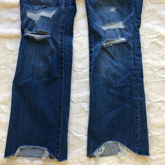 Madewell Distressed Cali Demi-Boot Denim Cropped Jeans - Women’s 24 - Picture 4 of 10